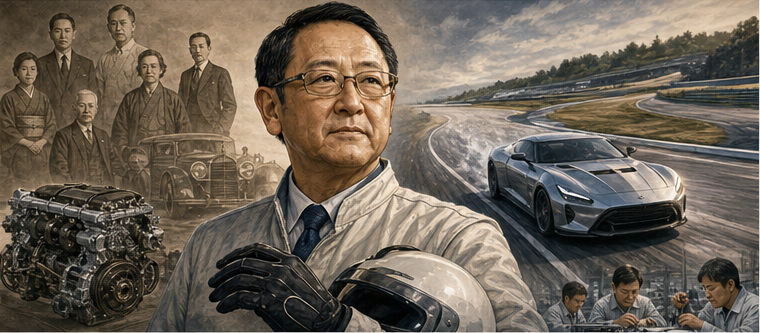 Akio Toyoda connecting family legacy engineering culture and hands-on automotive testing