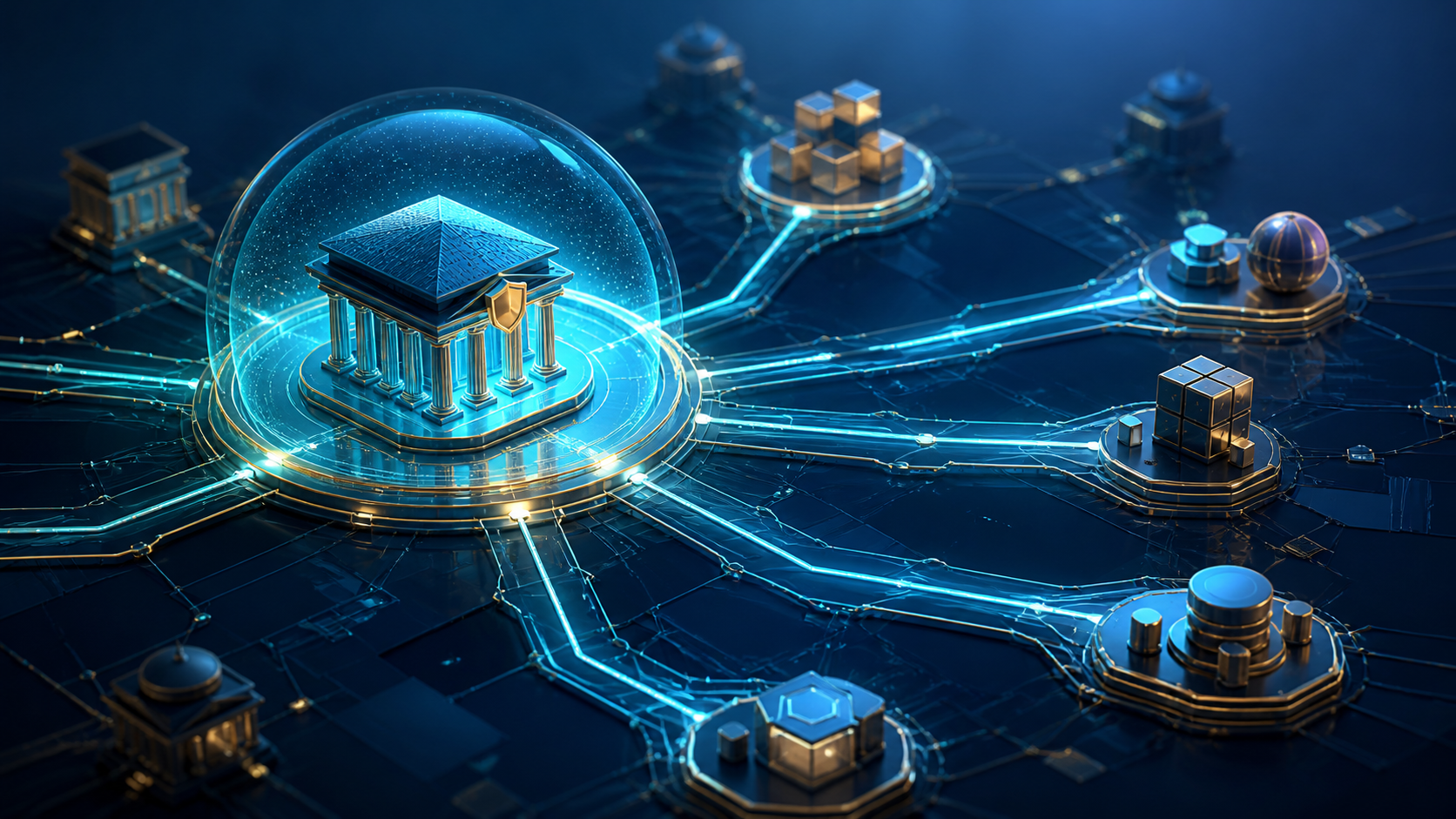Starling's banking software platform branching outward to support several partner fintech products while the regulated bank remains at the center