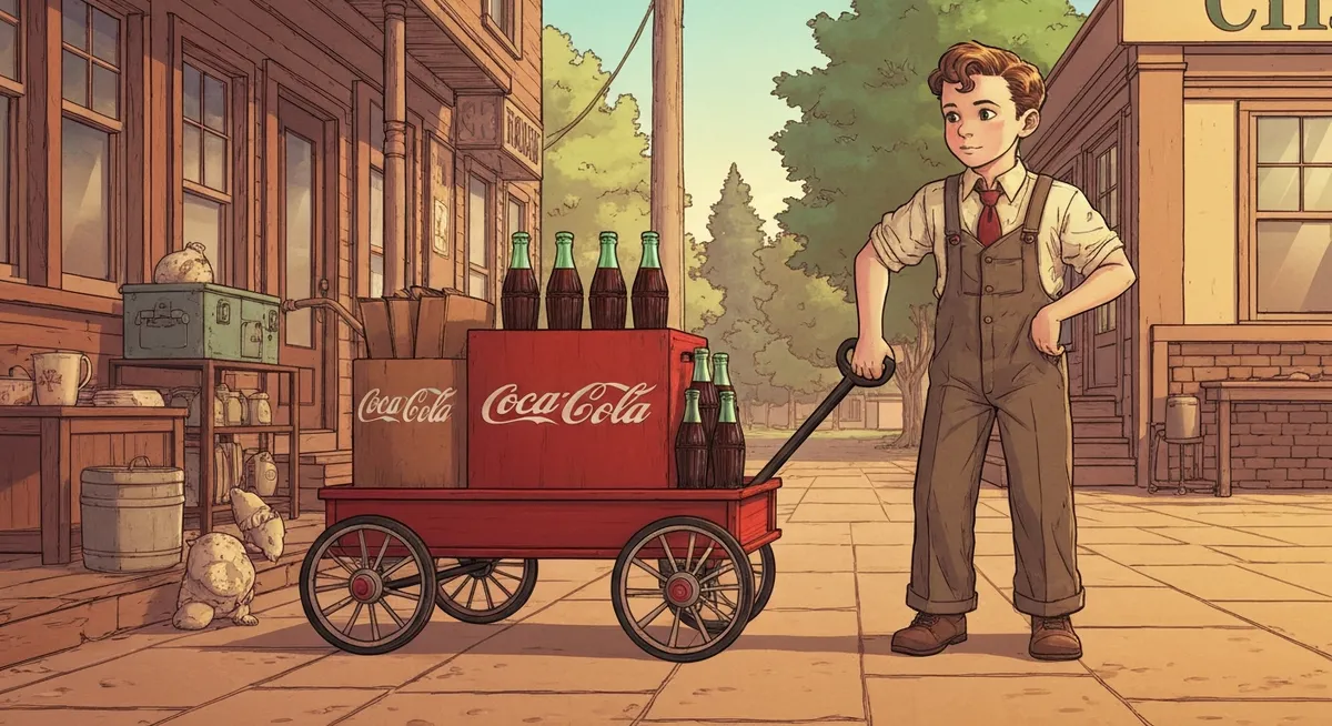 A young boy reading stock tables at a kitchen table in 1940s Omaha