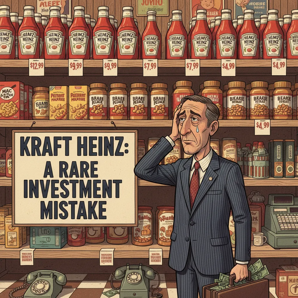 A grocery store shelf with Kraft Heinz products — the deal that went wrong