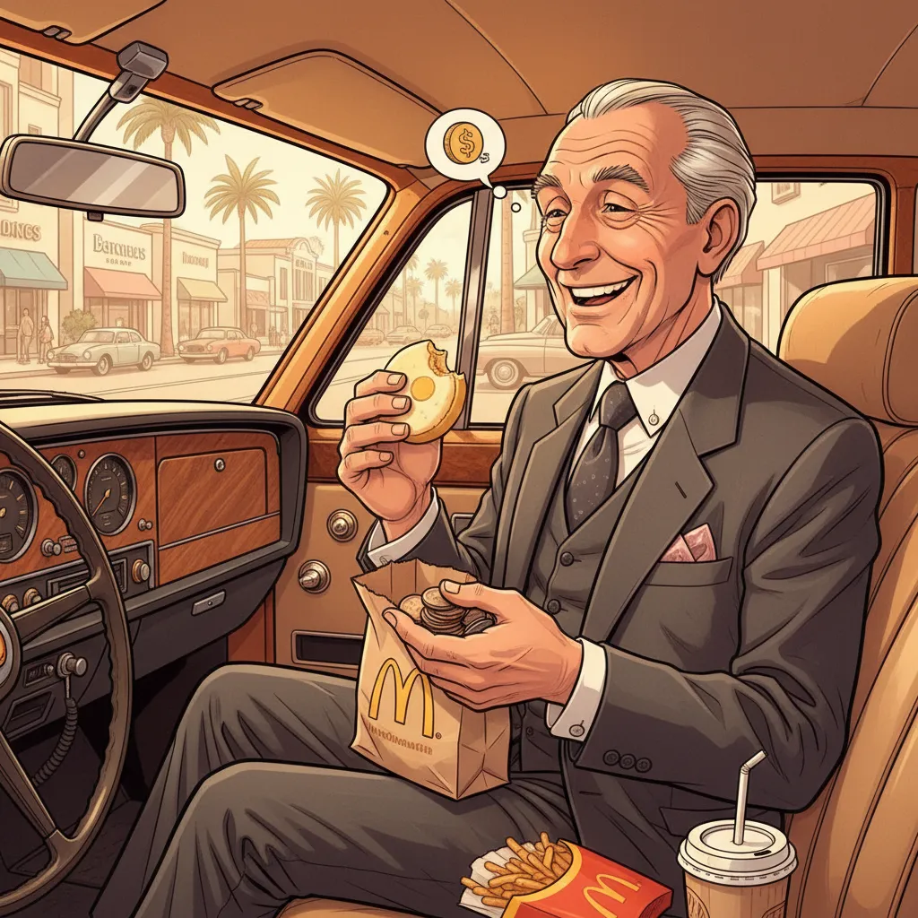 A McDonald's breakfast sandwich next to a Cherry Coke — Warren Buffett's daily meal