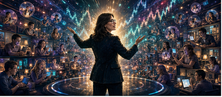 Cathie Wood becoming a symbol as speculative technology markets surge