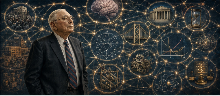 Charlie Munger's latticework connecting psychology economics engineering and history