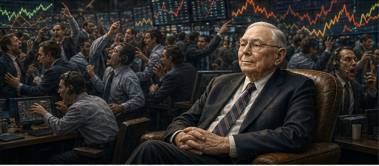 Charlie Munger remaining rational while a market crowd panics
