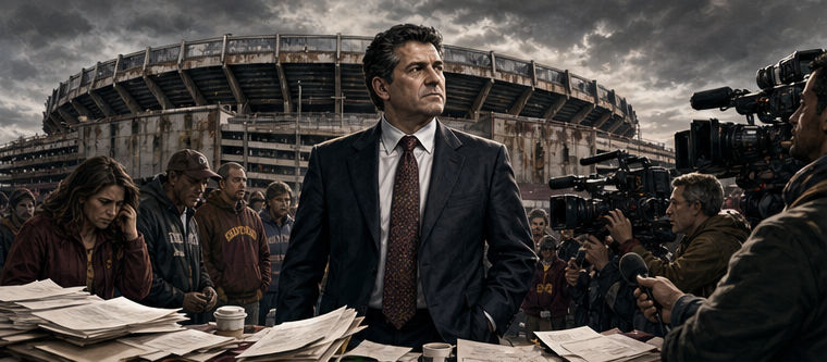 Dan Snyder amid franchise turmoil outside Washington's deteriorating football stadium