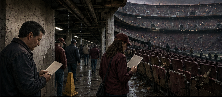 Fans and ticket holders confronting deteriorating stadium conditions and declining trust
