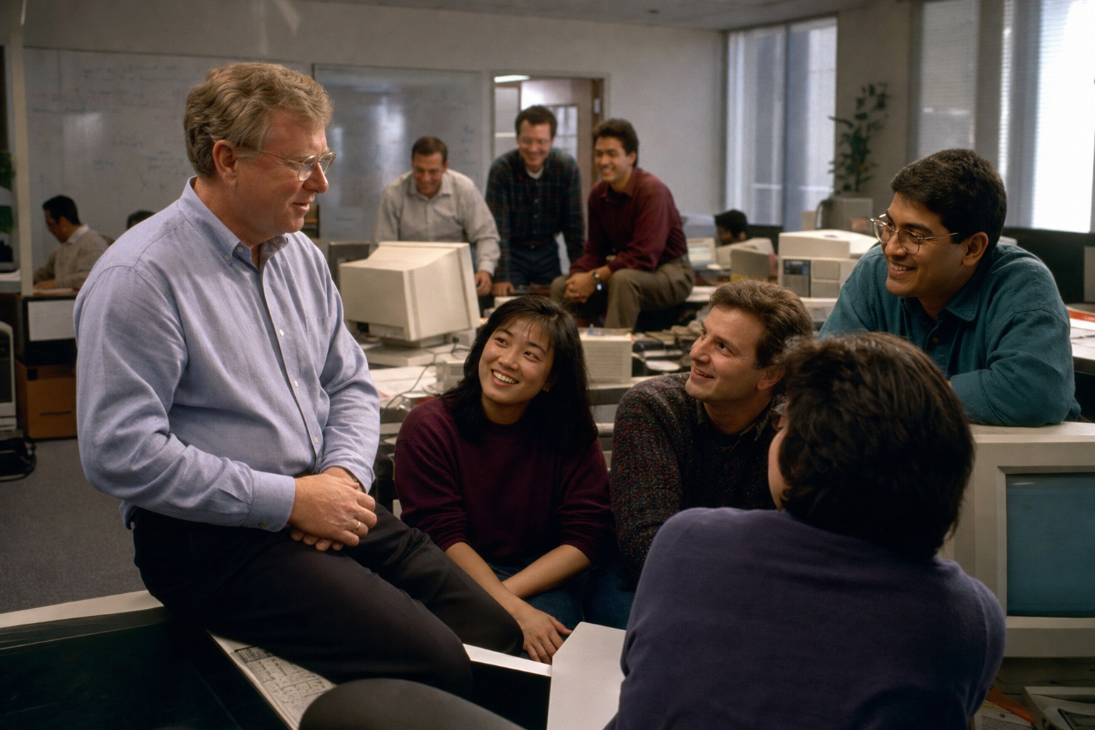 David Duffield leading an early PeopleSoft team focused on human-centered enterprise software
