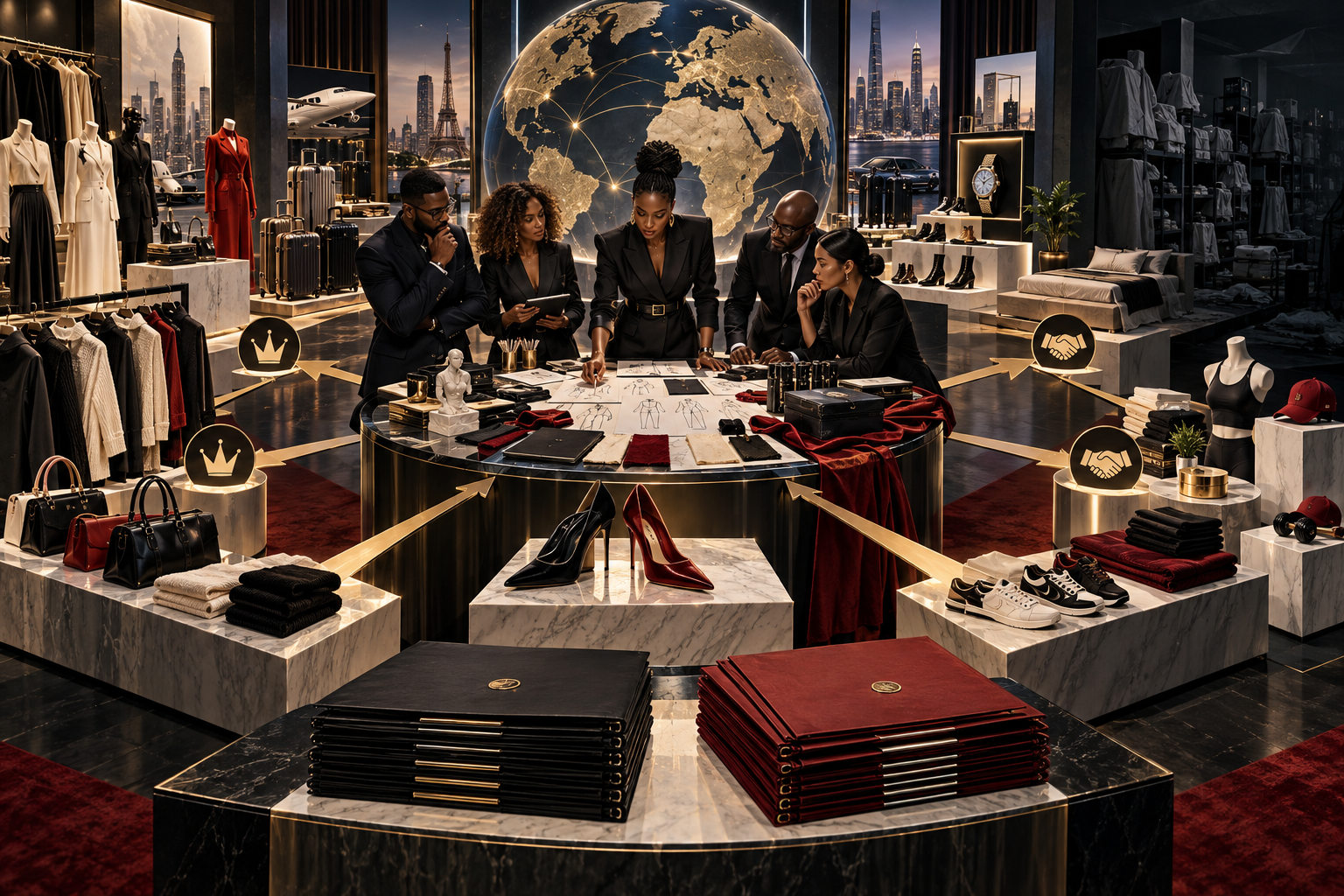 Daymond John and a team map a global licensing portfolio of blank apparel and consumer categories