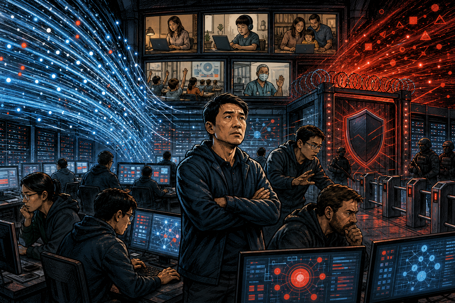 Zoom's infrastructure under unprecedented pandemic demand while engineers confront security warnings, unwanted meeting intrusions, and global scrutiny