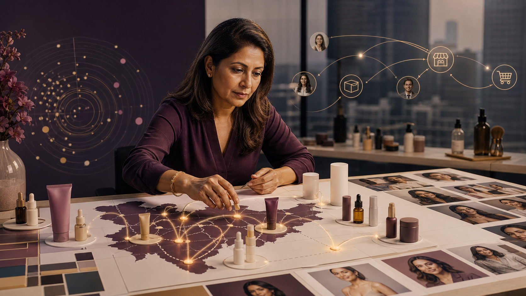 Falguni Nayar mapping India's fragmented beauty market with trusted products, education, and digital distribution