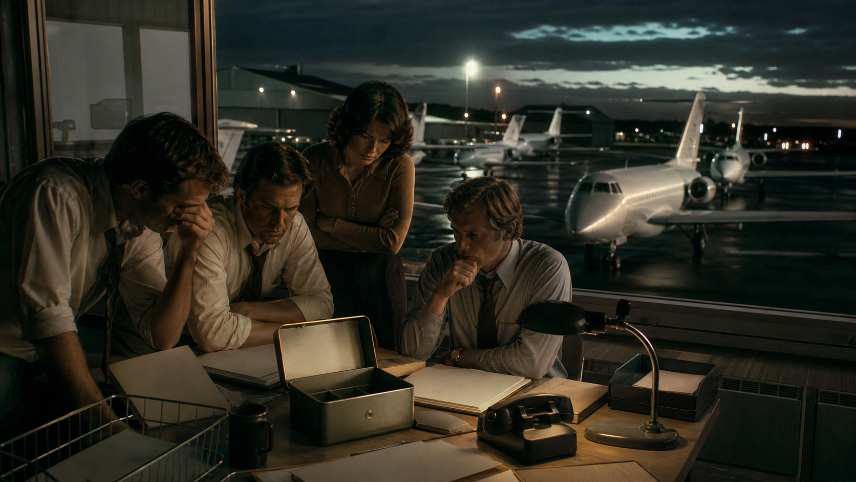 An early Federal Express team facing nearly empty cash accounts while aircraft wait for the next overnight sort