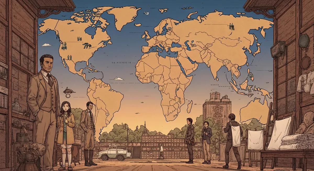 A map of Africa with medical and educational symbols overlaid — the scope of the Gates Foundation's work