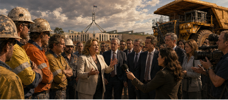 Gina Rinehart amid national debate over mining taxes labor and development