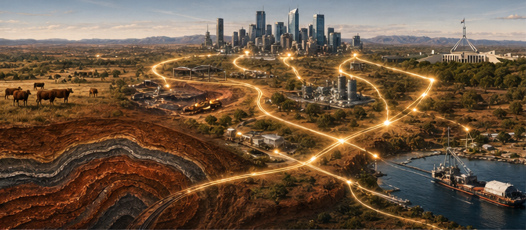 Land minerals transport capital and political influence linked across Australia