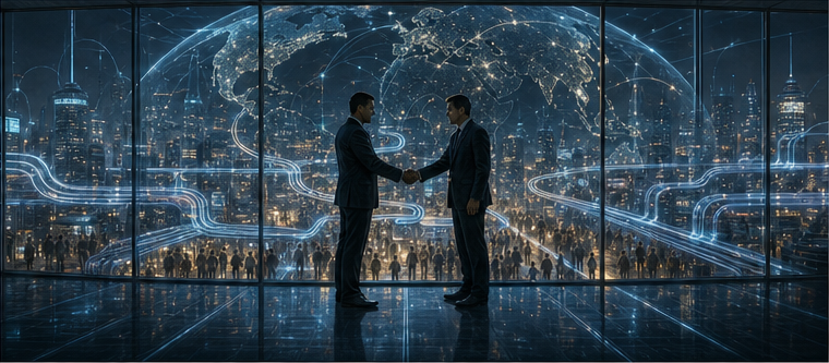 A major acquisition handshake over an essential global messaging network
