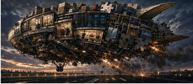 An overextended luxury marketplace infrastructure and acquisition machine landing hard