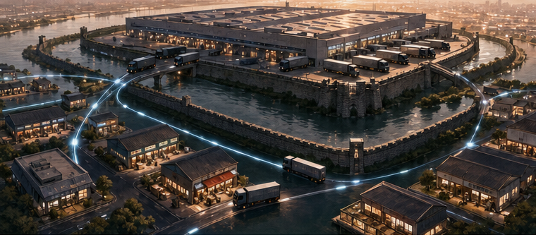 JD's heavy logistics infrastructure becoming a strategic network moat