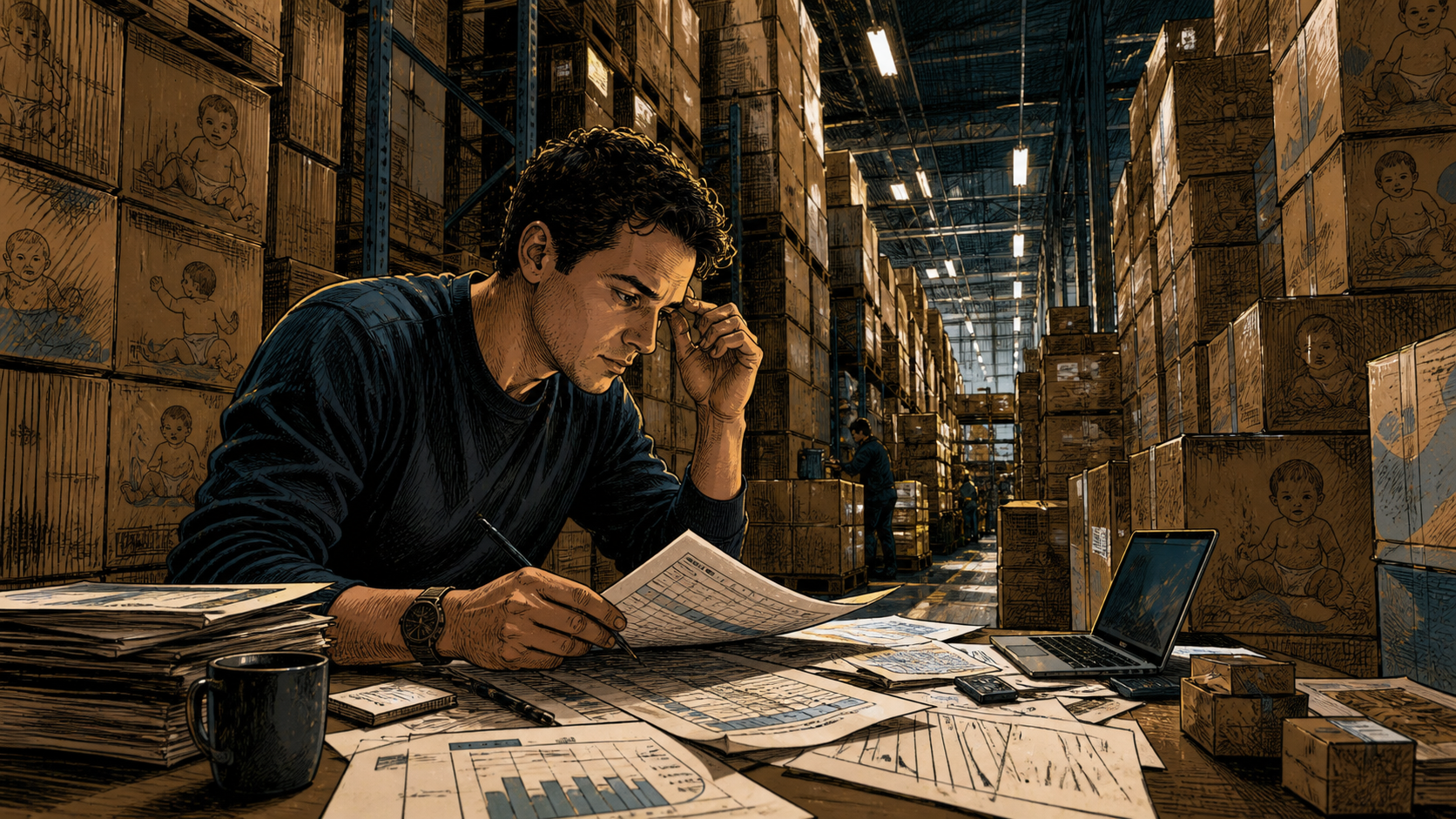 Marc Lore studies towers of diaper boxes and shipping invoices as a fast-growing online retailer confronts brutal fulfillment economics