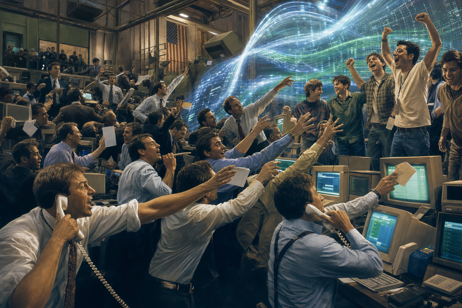 The euphoric late-1990s trading floor reaction to Broadcast.com's explosive IPO