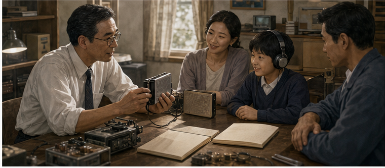Masaru Ibuka testing electronics around real human needs