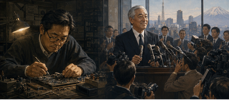 Masaru Ibuka's quiet engineering influence beside a more public business partner