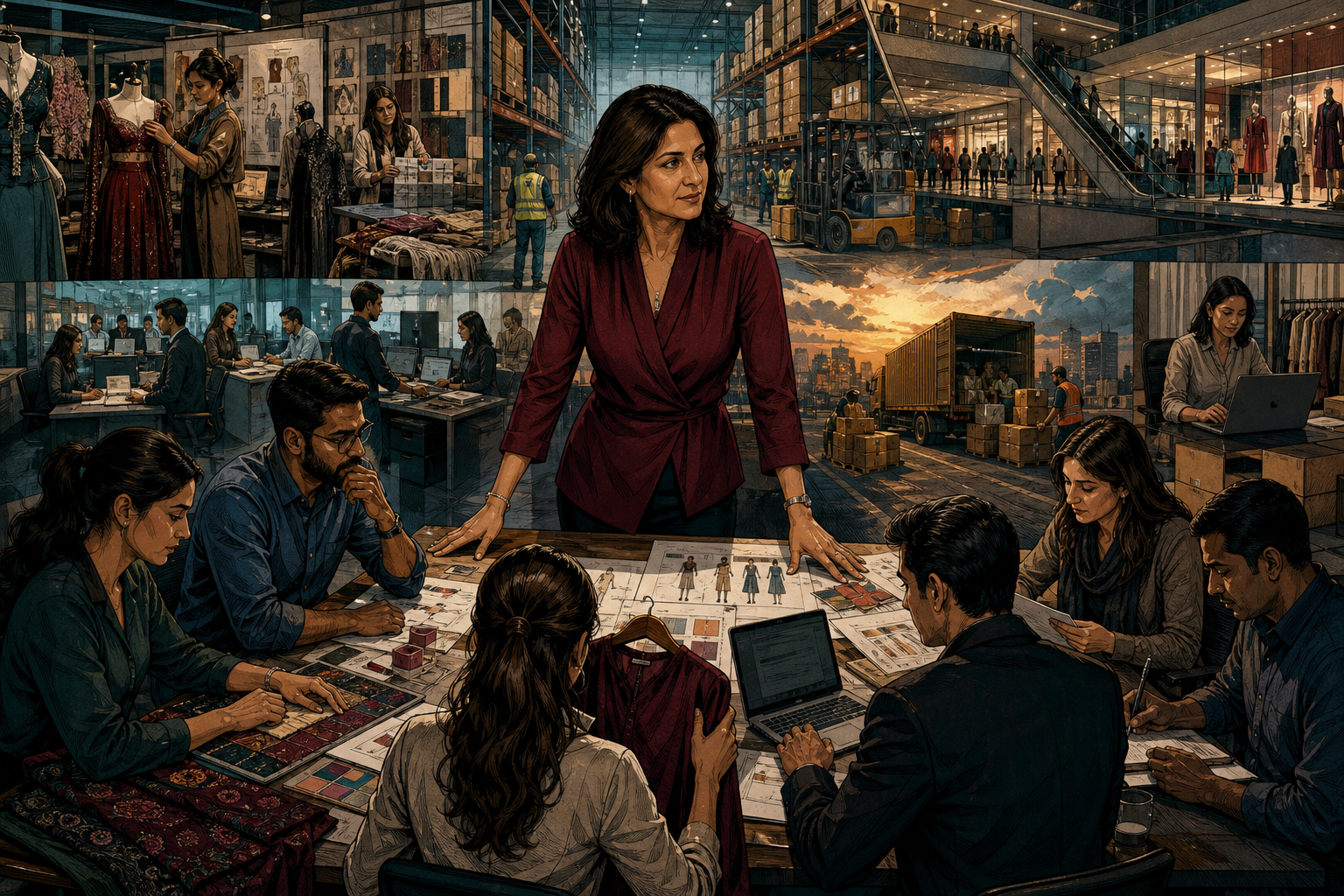 Renuka coordinating designers buyers logistics teams and digital commerce across a vast regional retail network