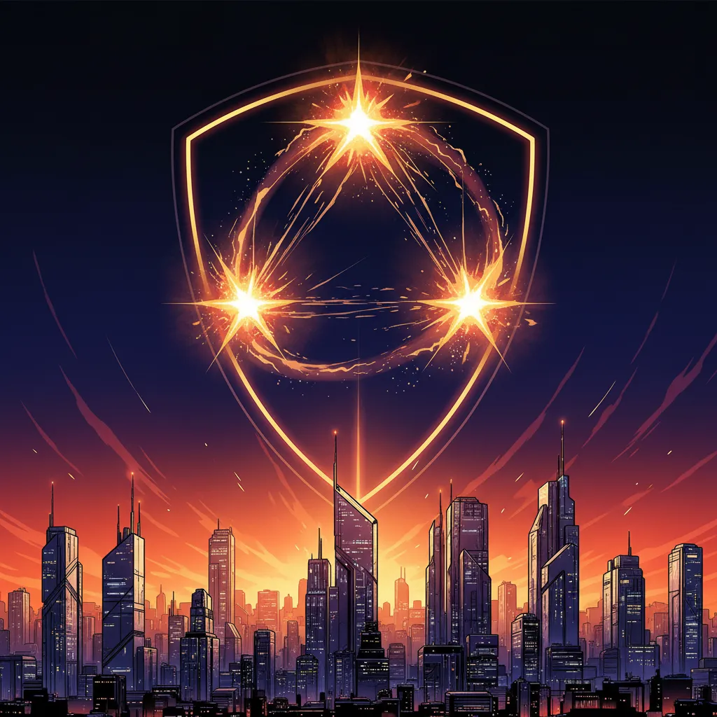 The Samsung logo glowing against a dark background with the Seoul skyline